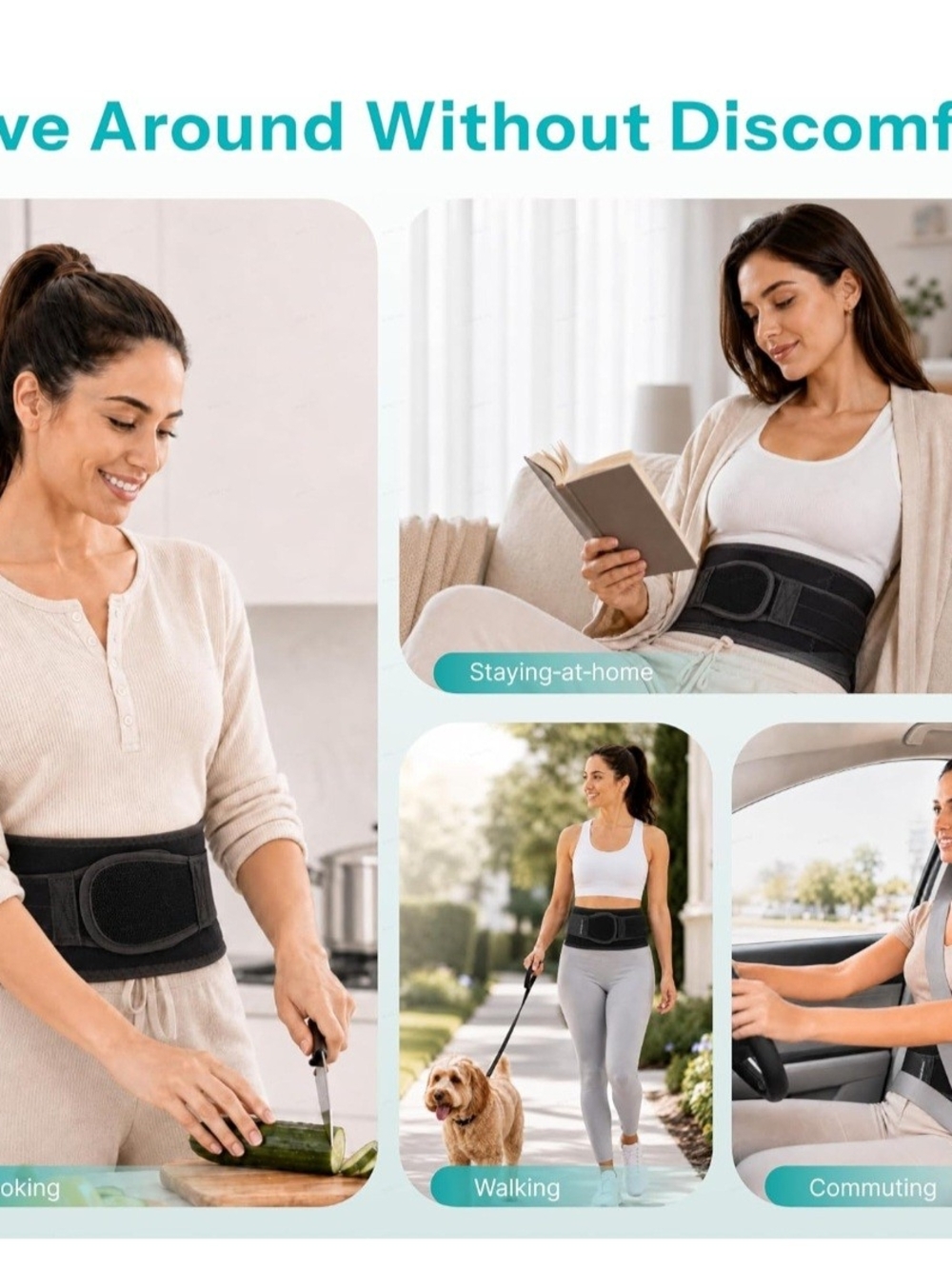 Ultra-Thin & Lightweight Back Brace for Lower Back Pain,Sciatica,Scoliosis L/XL - Picture 4 of 14
